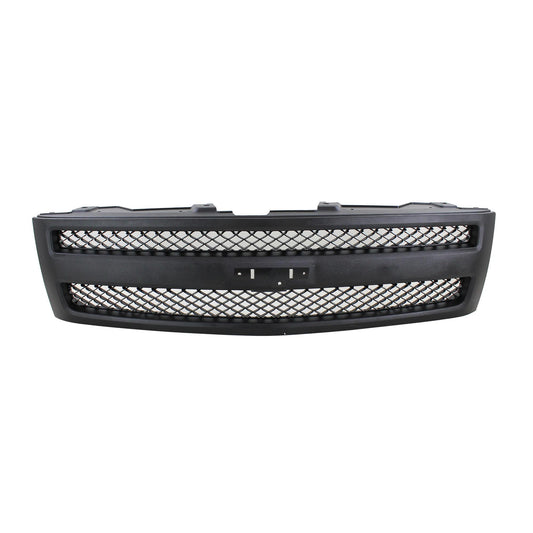 SILVERADO 1500 07-13 GRILLE, Textured Black Shell and Insert, Excludes 2007 Classic