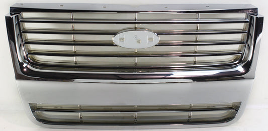 EXPLORER 06-08 GRILLE, ABS Plastic, Chrome Shell and Insert