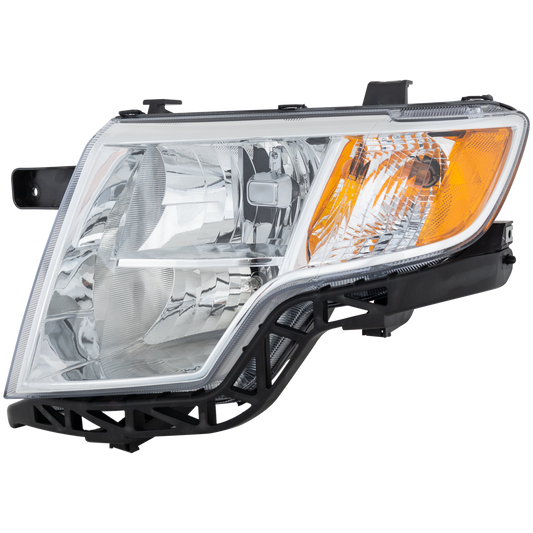 EDGE 07-10 HEAD LAMP LH, Assembly, Halogen, Chrome Interior, (Exc. Sport Model)