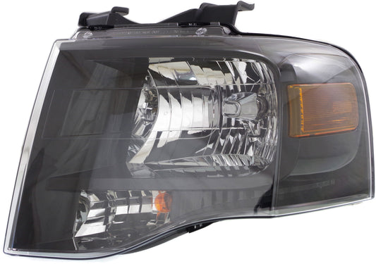 EXPEDITION 07-14 HEAD LAMP LH, Assembly, Halogen, w/ Black-Out (Black Interior)