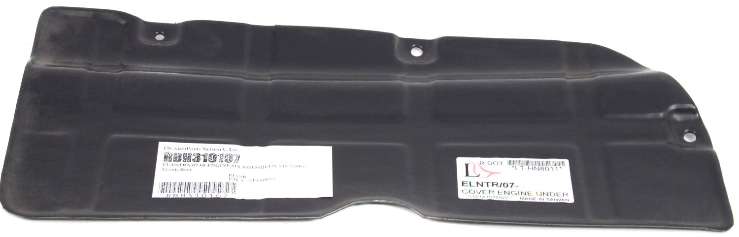 ELANTRA 07-12 / FORTE 10-13 ENGINE SPLASH SHIELD, Under Cover, LH, Rear Section