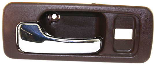 ACCORD 90-93 FRONT INTERIOR DOOR HANDLE LH, Chrome Lever+Brown (Deep Red) Housing, w/ Lock Hole, Sdn