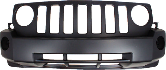 PATRIOT 07-10 FRONT BUMPER COVER, Primed, w/ Fog Light Holes, w/o Tow Hook Holes - CAPA