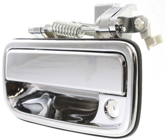 TACOMA 95-04 FRONT EXTERIOR DOOR HANDLE LH, All Chrome, w/ Keyhole