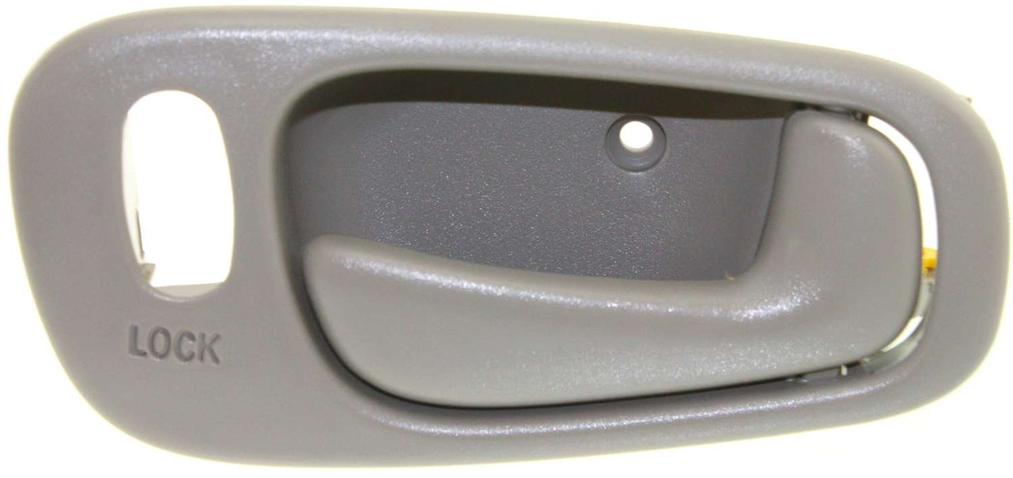 COROLLA/PRIZM 98-02 FRONT INTERIOR DOOR HANDLE RH, Deep Gray, Power Lock, w/ Lock Hole (=REAR)