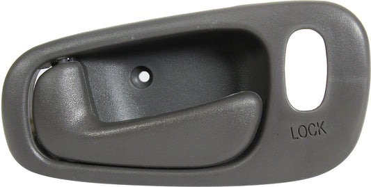 COROLLA/PRIZM 98-02 FRONT INTERIOR DOOR HANDLE LH, Deep Gray, Power Lock, w/ Lock Hole (=REAR)