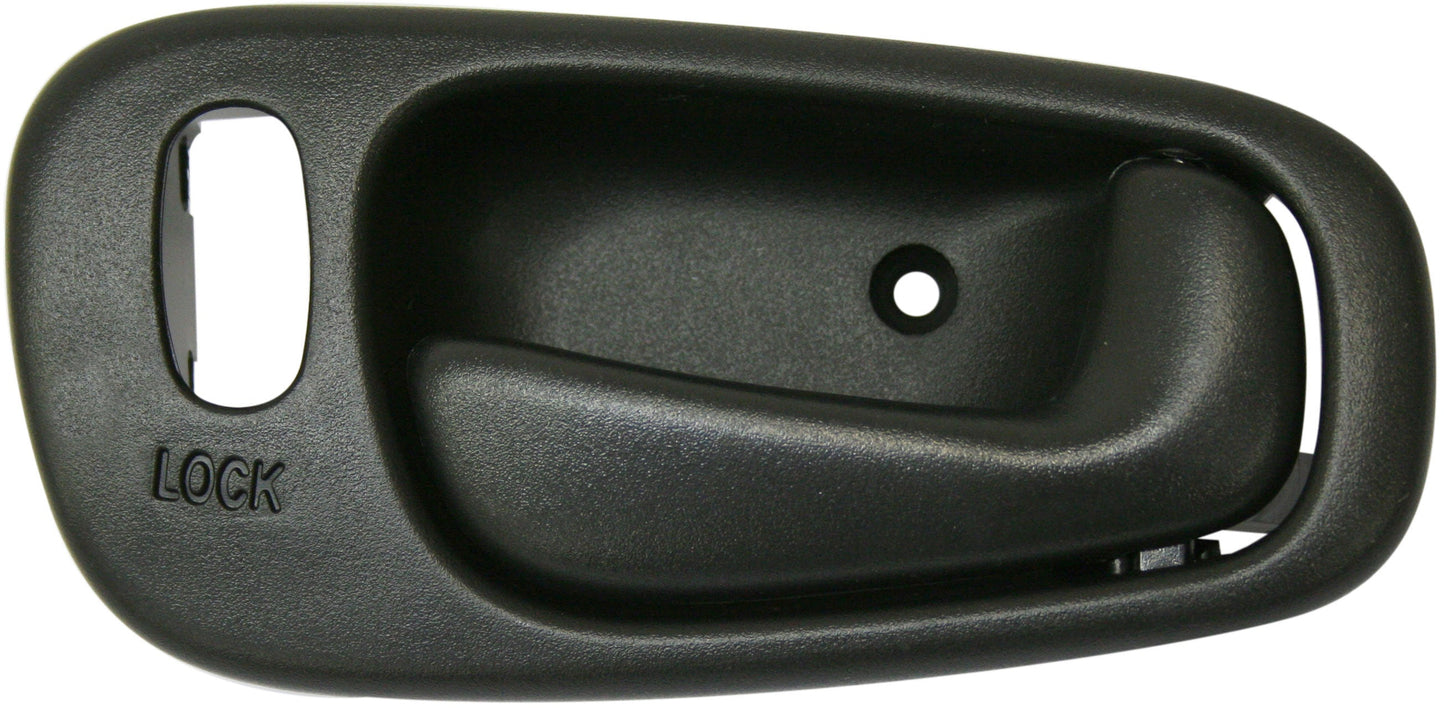 COROLLA/PRIZM 98-02 FRONT INTERIOR DOOR HANDLE RH, Black, Power Lock, w/ Lock Hole (=REAR)