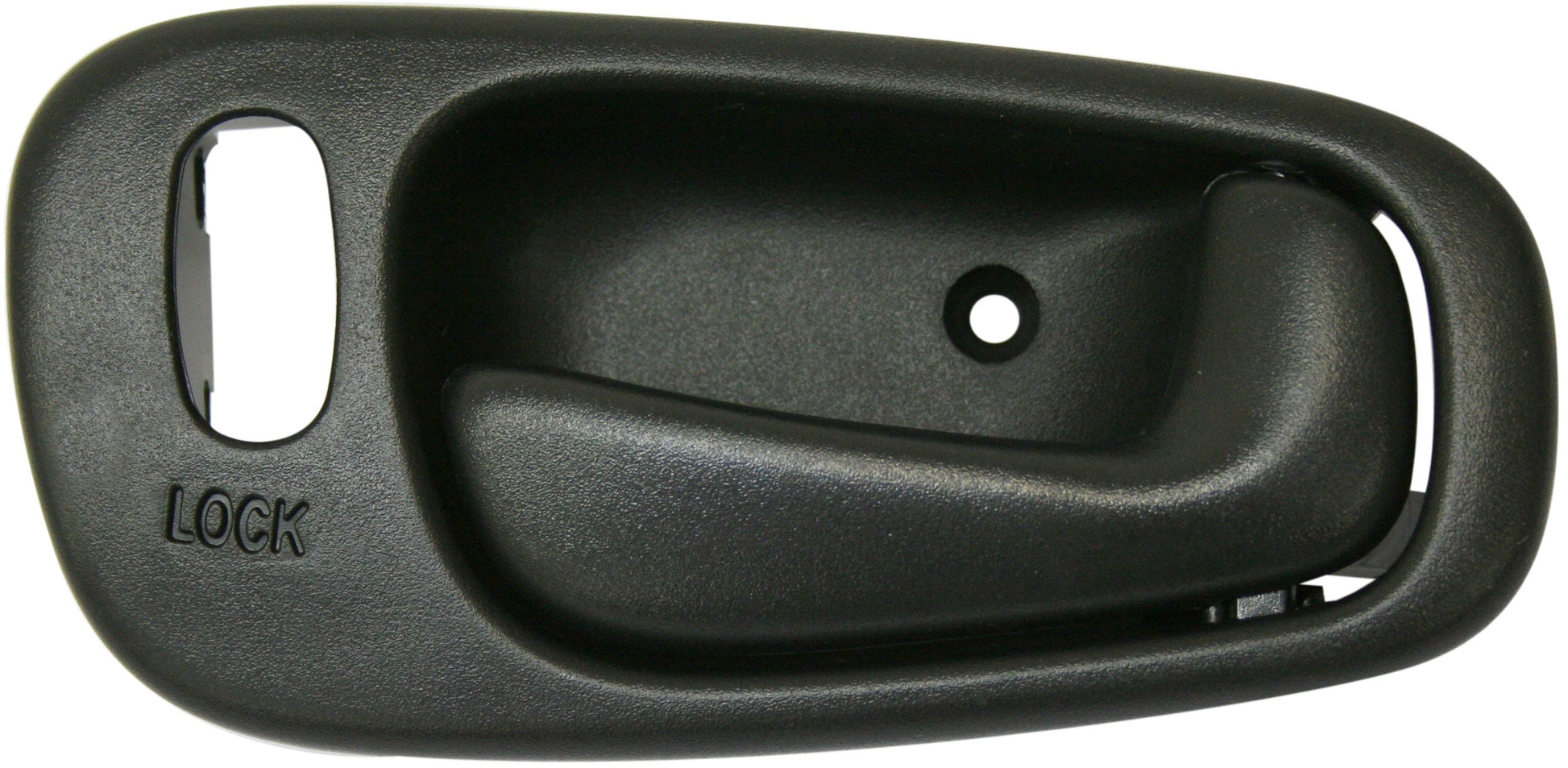 COROLLA/PRIZM 98-02 FRONT INTERIOR DOOR HANDLE RH, Black, Power Lock, w/ Lock Hole (=REAR)