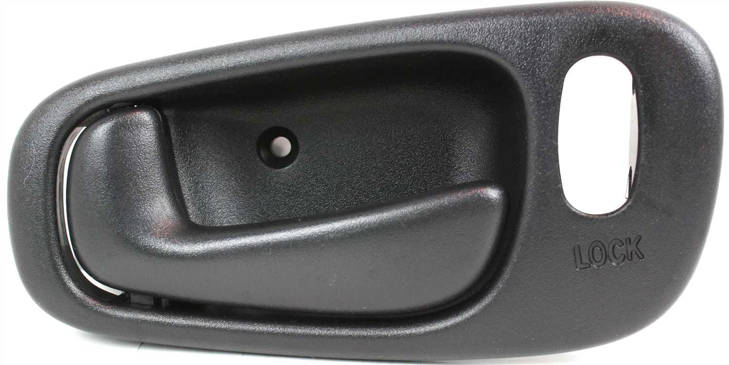 COROLLA/PRIZM 98-02 FRONT INTERIOR DOOR HANDLE LH, Black, Power Lock, w/ Lock Hole (=REAR)