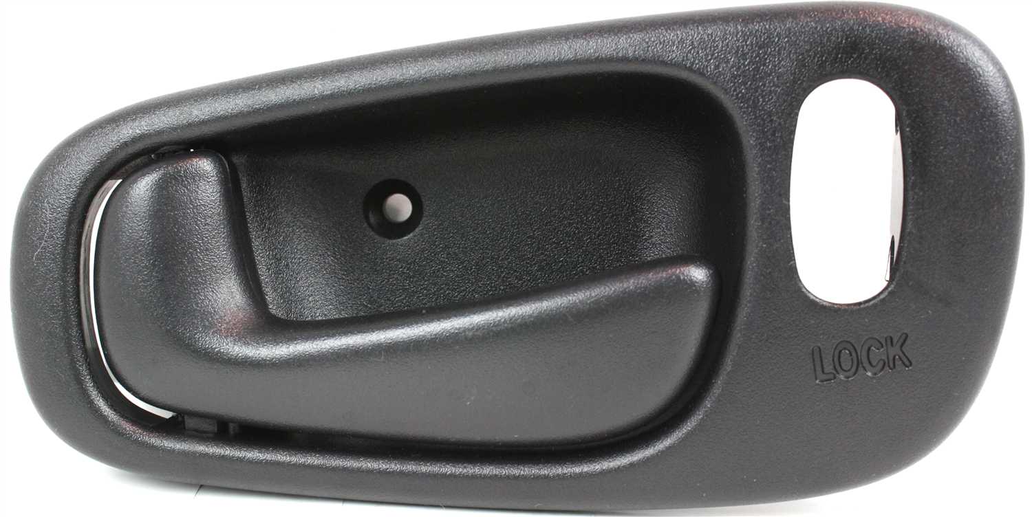 COROLLA/PRIZM 98-02 FRONT INTERIOR DOOR HANDLE LH, Black, Power Lock, w/ Lock Hole (=REAR)