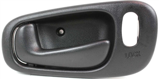 COROLLA/PRIZM 98-02 FRONT INTERIOR DOOR HANDLE LH, Black, Power Lock, w/ Lock Hole (=REAR)
