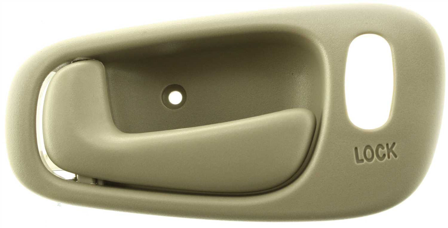 COROLLA/PRIZM 98-02 FRONT INTERIOR DOOR HANDLE LH, Beige, Power Lock, w/ Lock Hole (=REAR)