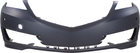 TLX 15-17 FRONT BUMPER COVER, Primed, w/o Headlight Washer Holes, w/ Parking Aid Snsr Holes