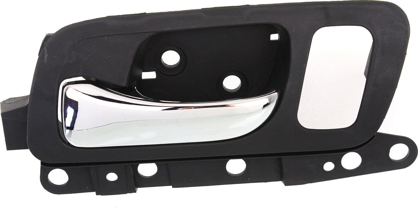 TSX 04-08 FRONT INTERIOR DOOR HANDLE LH, Chrome Lever + Black Housing, w/ Big Hole, Plastic