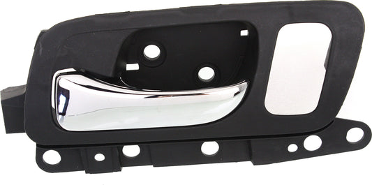 TSX 04-08 FRONT INTERIOR DOOR HANDLE LH, Chrome Lever + Black Housing, w/ Big Hole, Plastic