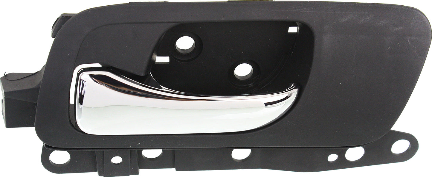 TSX 04-08 FRONT INTERIOR DOOR HANDLE LH, Chrome Lever + Black Housing, w/o Hole, Plastic