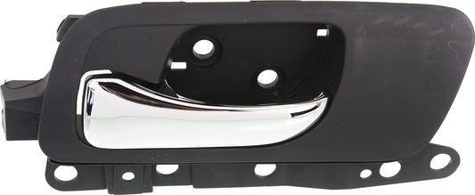 TSX 04-08 FRONT INTERIOR DOOR HANDLE LH, Chrome Lever + Black Housing, w/o Hole, Plastic
