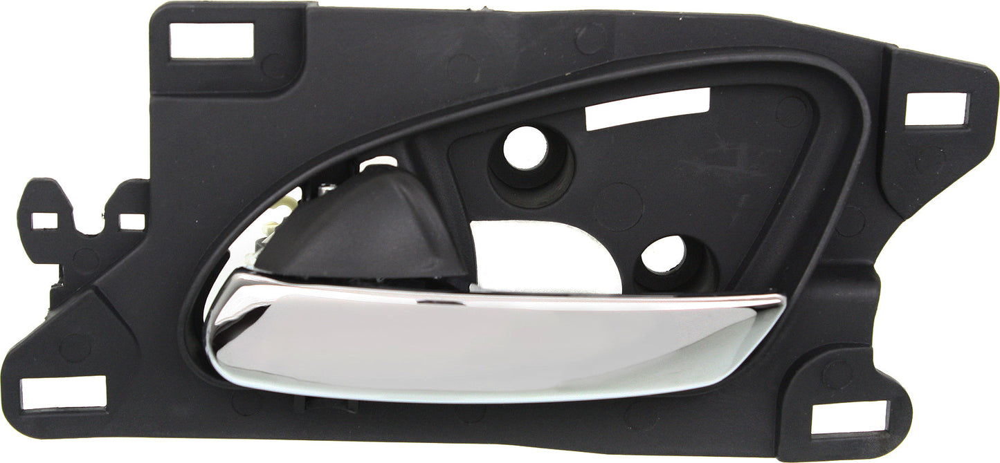 RDX 07-12 FRONT INTERIOR DOOR HANDLE LH, Chrome Lever + Black Housing, Plastic + Metal