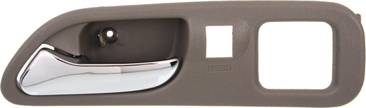 TL 99-03/MDX 01-06 INTERIOR FRONT DOOR HANDLE Left, Chr Lever+Beige Housing (Saddle), Plas,(MDX-w/ Touring Pkg)