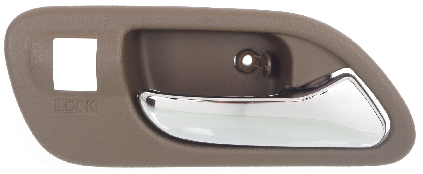 TL 99-03/MDX 01-06 FRONT INTERIOR DOOR HANDLE RH, Chr Lever+Brown Housing (Saddle), Plastic