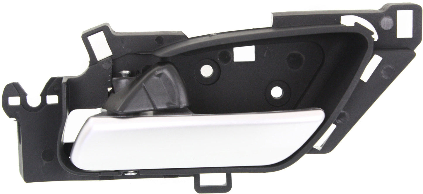 MDX 10-13 FRONT INTERIOR DOOR HANDLE LH, Satin Chrome Lever + Black Housing, Plastic + Metal (=REAR)