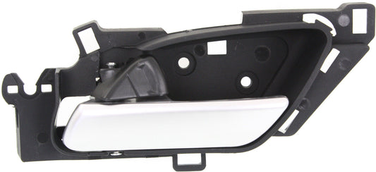MDX 10-13 FRONT INTERIOR DOOR HANDLE LH, Satin Chrome Lever + Black Housing, Plastic + Metal (=REAR)