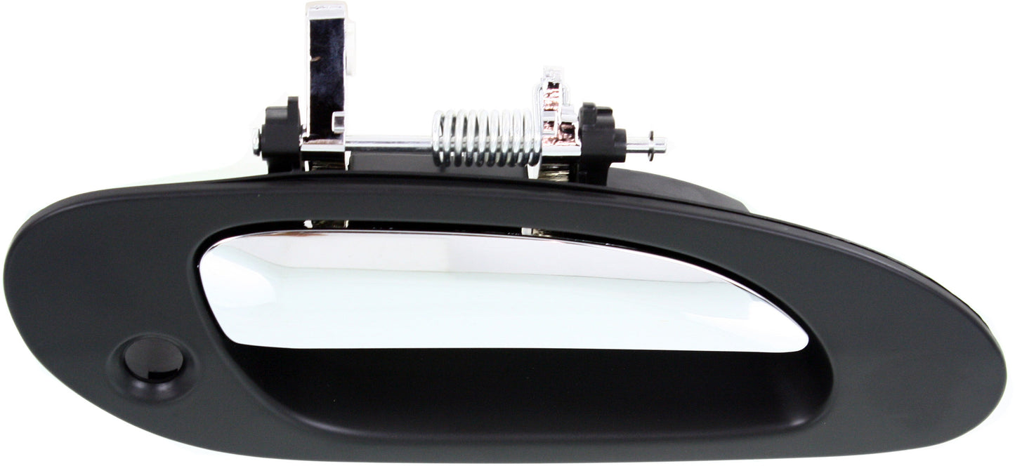 TL 99-03 FRONT EXTERIOR DOOR HANDLE RH, Chrome Lever + Black Housing, w/ Keyhole, Plastic