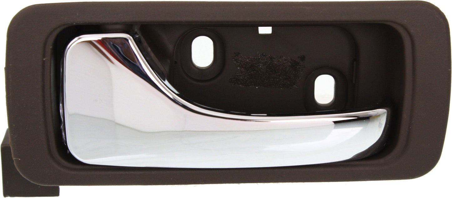 ACURA RL 96-04 REAR INTERIOR DOOR HANDLE LH, Chrome Lever+Dark Brown Housing (Taupe), Plastic+Small Metal