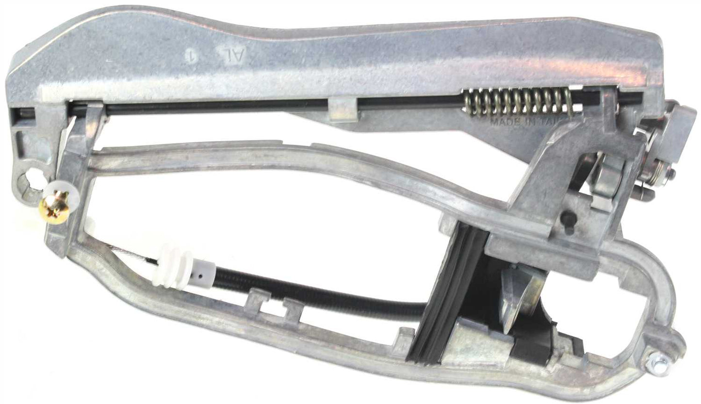 X5 00-06 REAR EXTERIOR DOOR HANDLE LH, Carrier Only, w/ Cable