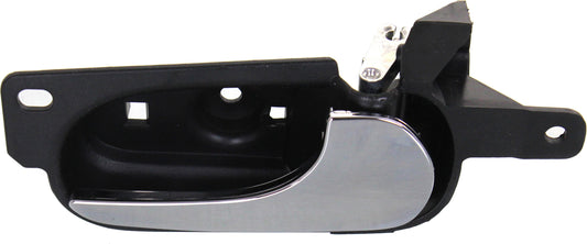 LUCERNE 06-11 REAR INTERIOR DOOR HANDLE RH, Chrome Lever W/ Textured Black Bezel, w/o Door Lock Hole