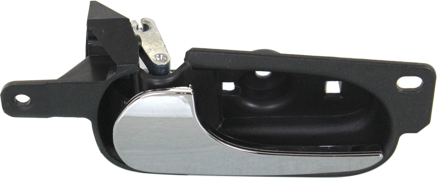 LUCERNE 06-11 REAR INTERIOR DOOR HANDLE LH, Chrome Lever W/ Textured Black Bezel, w/o Door Lock Hole