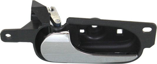 LUCERNE 06-11 REAR INTERIOR DOOR HANDLE LH, Chrome Lever W/ Textured Black Bezel, w/o Door Lock Hole