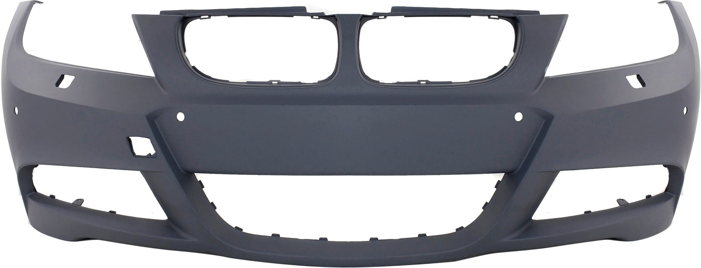 3-SERIES 06-12 FRONT BUMPER COVER, Primed, w/ M Pkg, w/ HLW and PDC Snsr Holes, (Sdn 06-11)/(Wgn 06-12)