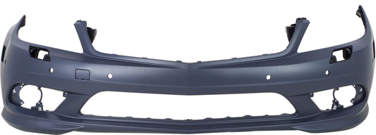 C-CLASS 08-11 FRONT BUMPER COVER, Prmd, (Exc. C63 AMG Model), w/ AMG Pkg, w/ HLW and Ptronic Holes - CAPA