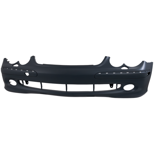 CLK-CLASS 03-05 FRONT BUMPER COVER, Primed, w/o Sport Pkg, w/ Headlight Washer Holes, w/o Parktronic Holes