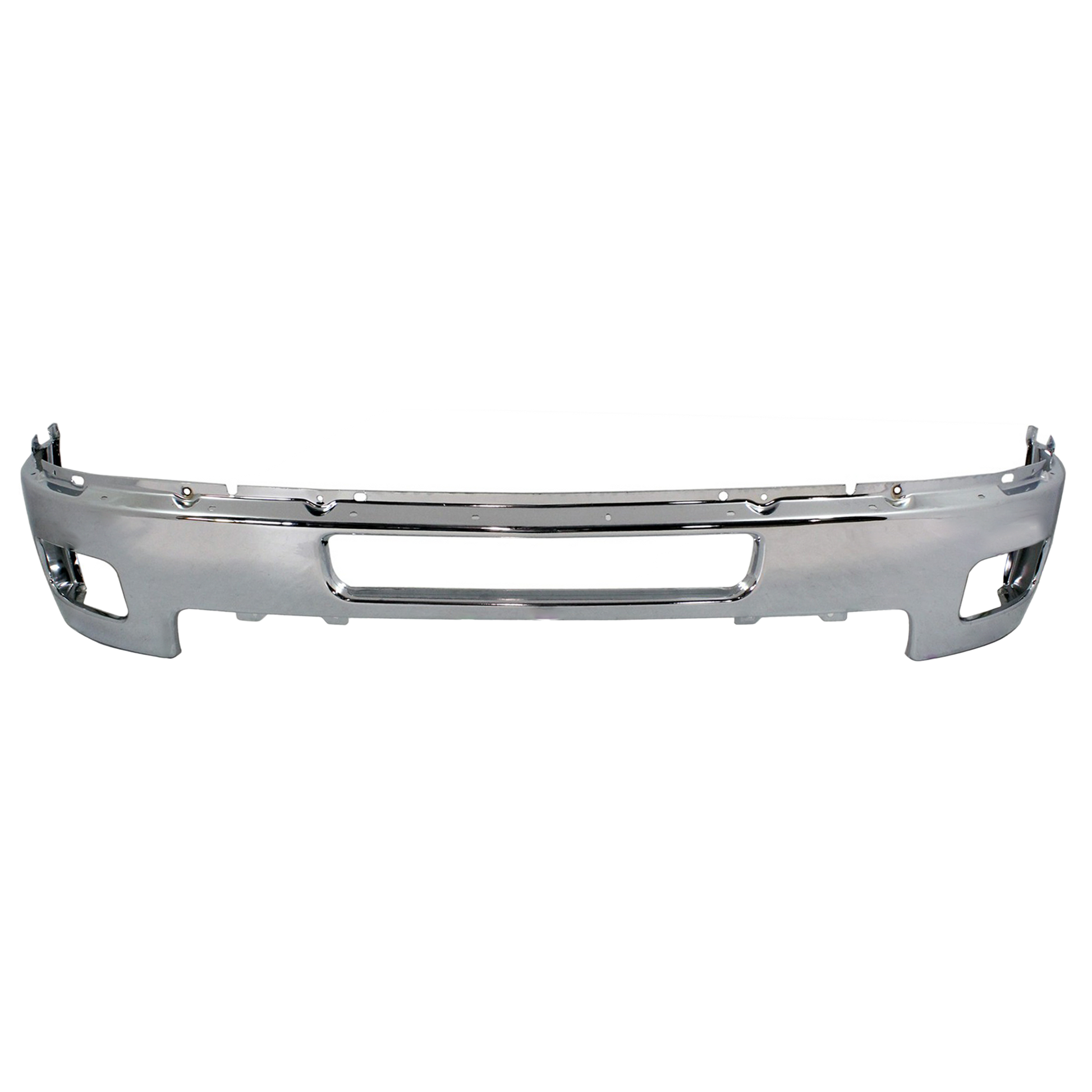 SILVERADO 2500 HD/3500 HD 11-14 FRONT BUMPER, Chrome, Impact Bar, w/ Fog Light Holes