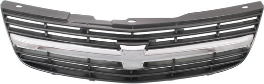 IMPALA 00-04 GRILLE, Vertical Bar Insert, Painted Dark Gray Shell and Insert, w/ Chrome Center Bar