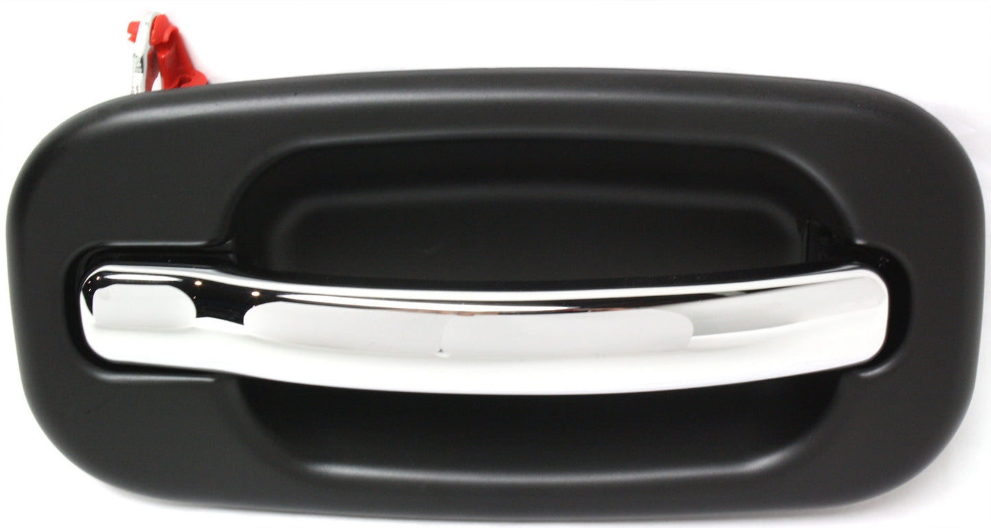 SILVERADO/SIERRA 99-06 FRONT EXTERIOR DOOR HANDLE RH, Chrme Lvr+Smth Blk Bezel, w/o Keyhole, Includes 2007 Classic