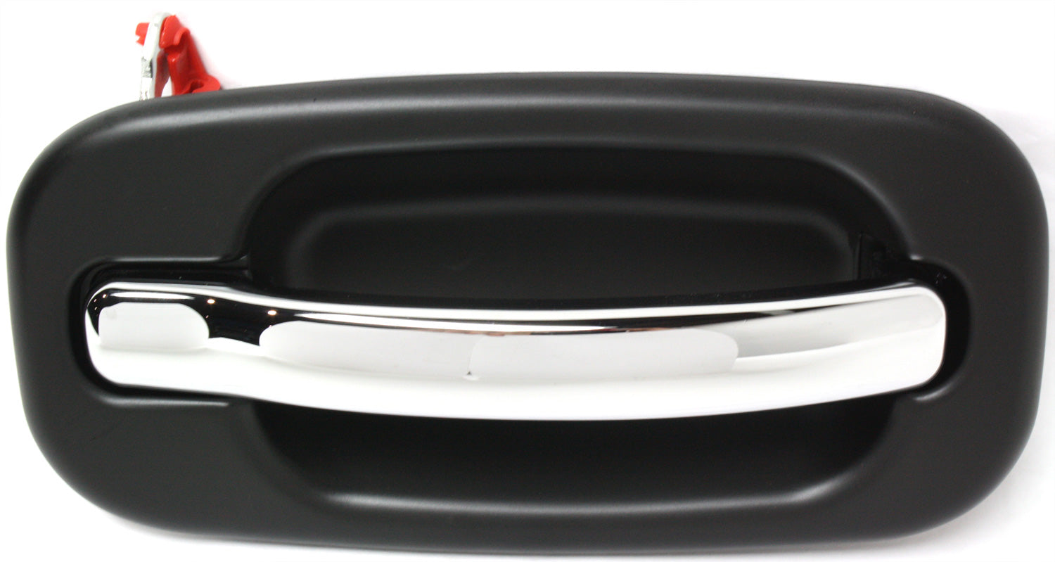 SILVERADO/SIERRA 99-06 FRONT EXTERIOR DOOR HANDLE RH, Chrme Lvr+Smth Blk Bezel, w/o Keyhole, Includes 2007 Classic