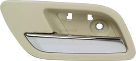 ESCALADE EXT/ESV 07-14 INTERIOR REAR DOOR HANDLE Left, Beige Housing-Chrome Lever, w/o Hole