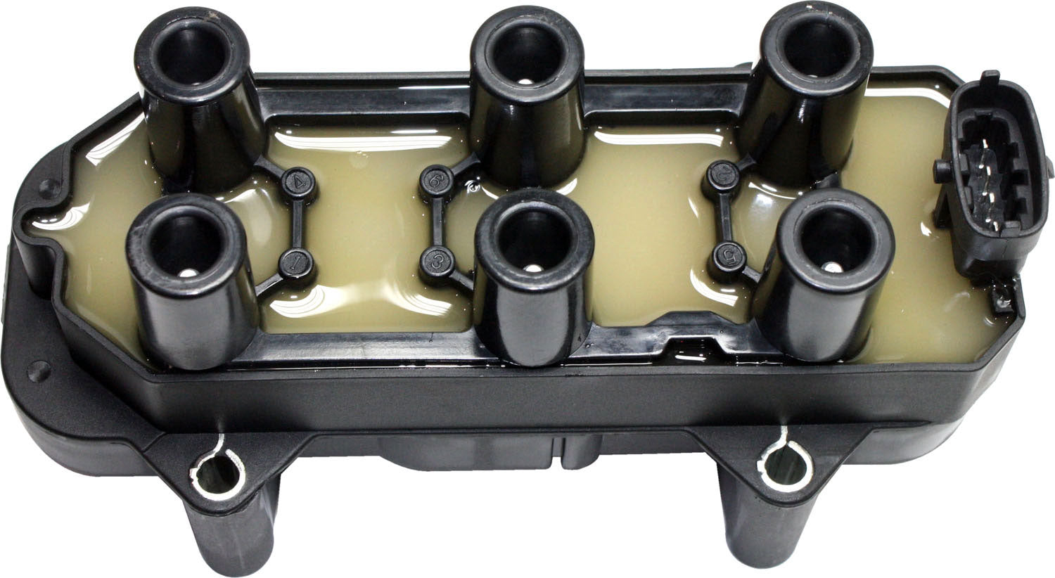 CATERA 97-98 IGNITION COIL, 12 Volts, Blade Type, 4 Male Terminals