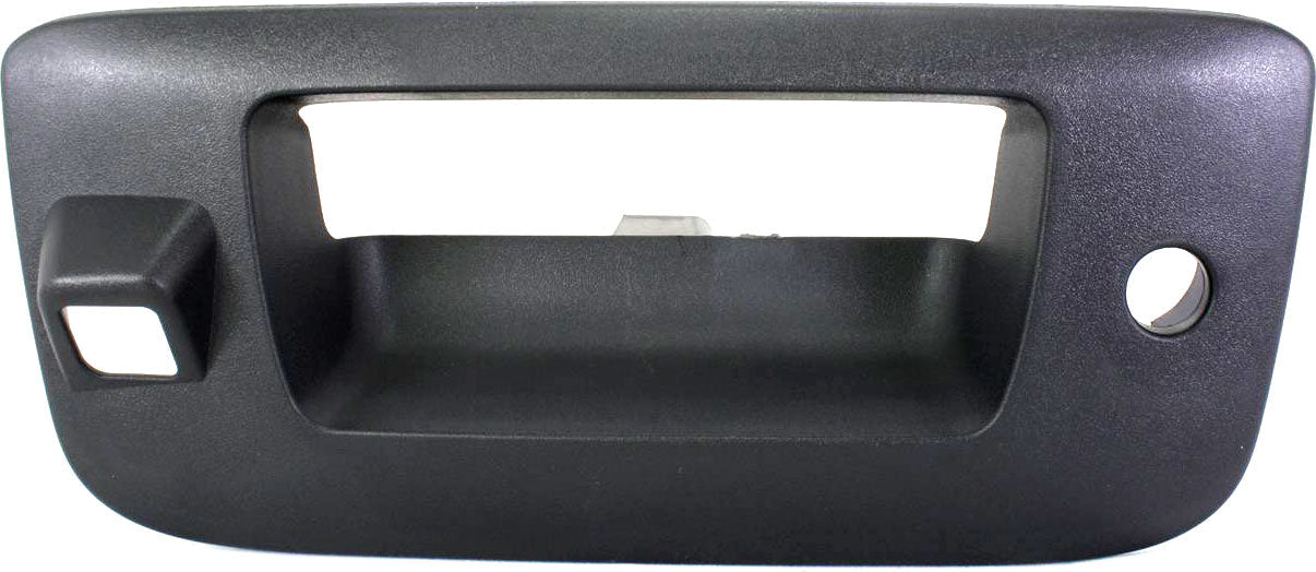 SILVERADO/SIERRA 1500 07-13 / 2500/3500 HD 07-14 TAILGATE HANDLE BEZEL, Outside, Txtrd-Blk, w/ Cam, w/ Keyhole, Excludes 2007 Classic