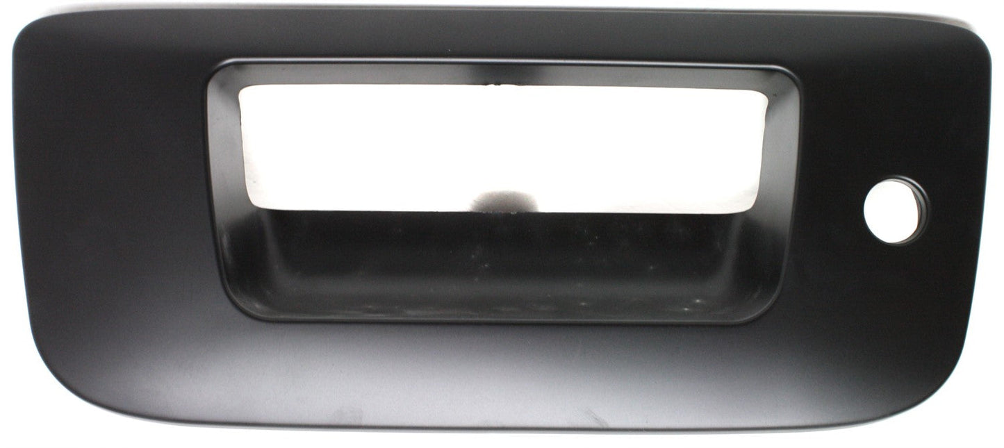 SILVERADO/SIERRA 1500 07-13 / 2500/3500 HD 07-14 TAILGATE HANDLE BEZEL, Outside, Primed, w/o Cam, w/ Keyhole, Excludes 2007 Classic