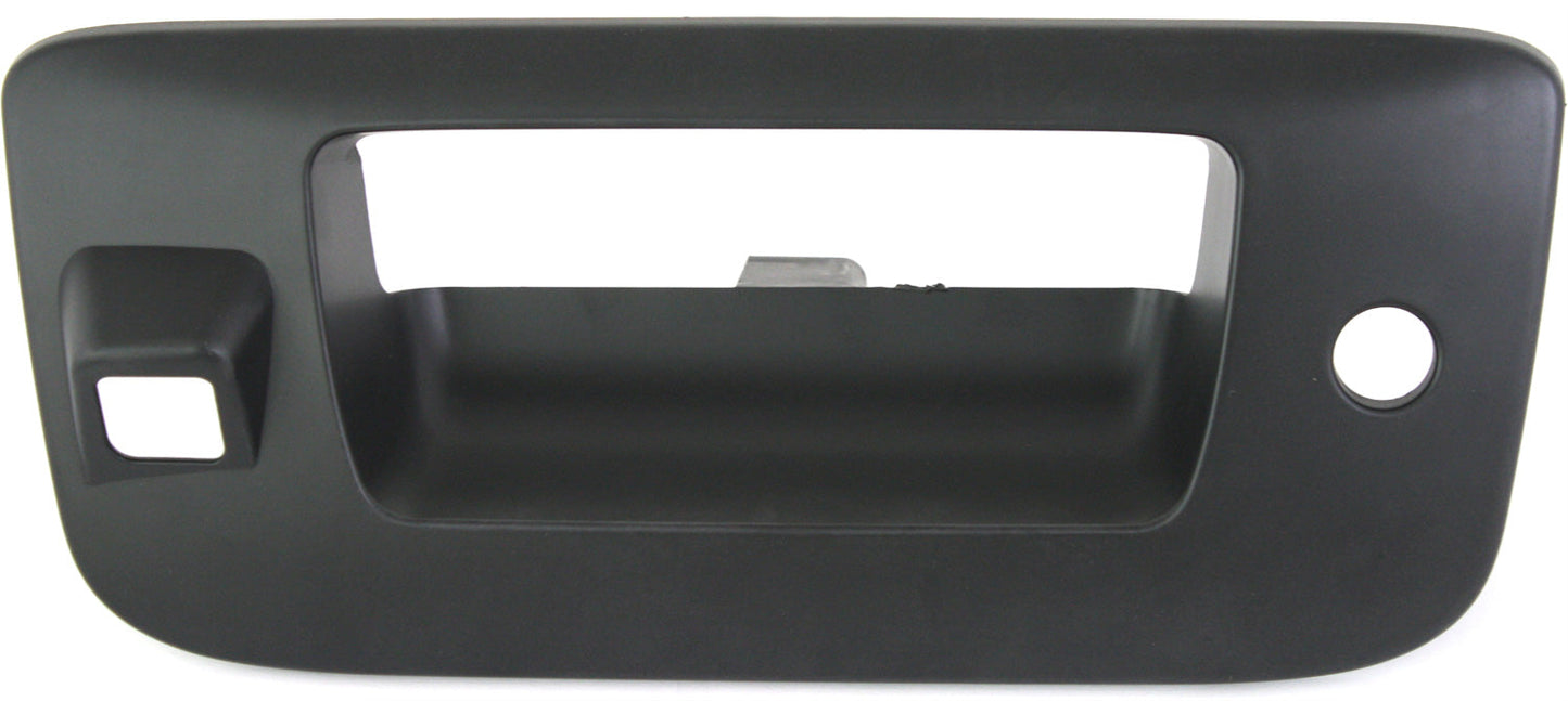 SILVERADO/SIERRA 1500 07-13 / 2500/3500 HD 07-14 TAILGATE HANDLE BEZEL, Outside, Primed, w/ Cam, w/ Keyhole, Excludes 2007 Classic