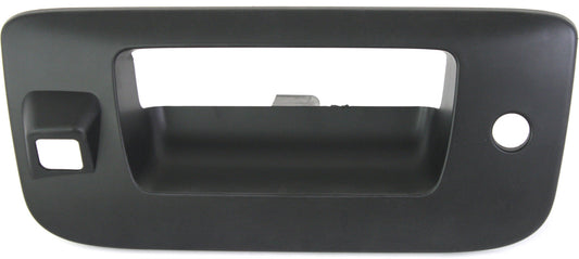 SILVERADO/SIERRA 1500 07-13 / 2500/3500 HD 07-14 TAILGATE HANDLE BEZEL, Outside, Primed, w/ Cam, w/ Keyhole, Excludes 2007 Classic