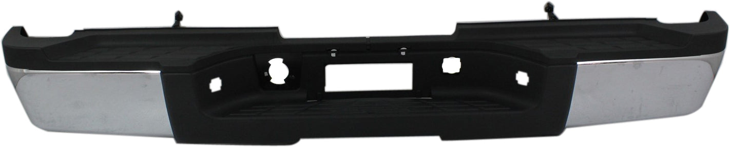 SILVERADO/SIERRA 2500 HD/3500 HD 11-12 STEP BUMPER, FACE BAR AND PAD, w/ Pad Provision, w/o Mounting Bracket, Chrome, w/o Rear Object Sensor Holes, Dual Rear Wheels