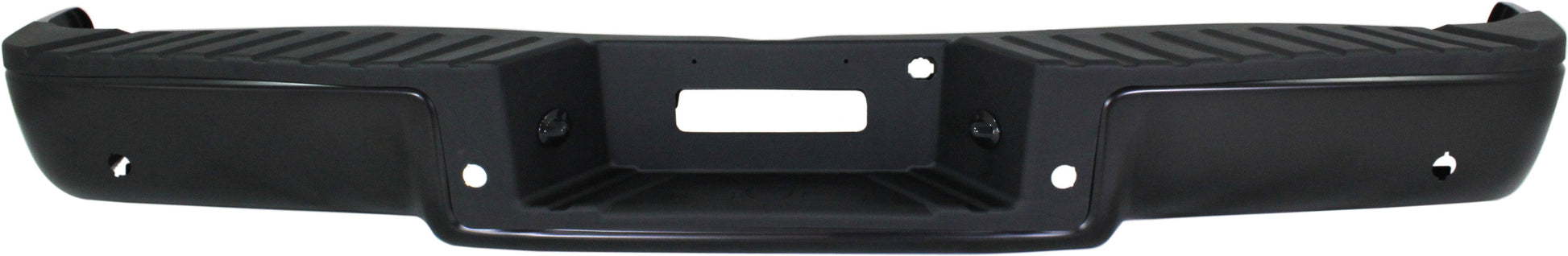 F-150 06-08 STEP BUMPER, FACE BAR AND PAD, w/ Pad Provision, w/o Mounting Bracket, Powdercoated Black, Hitch Style, w/ Rear Object Sensor Holes, Fleetside