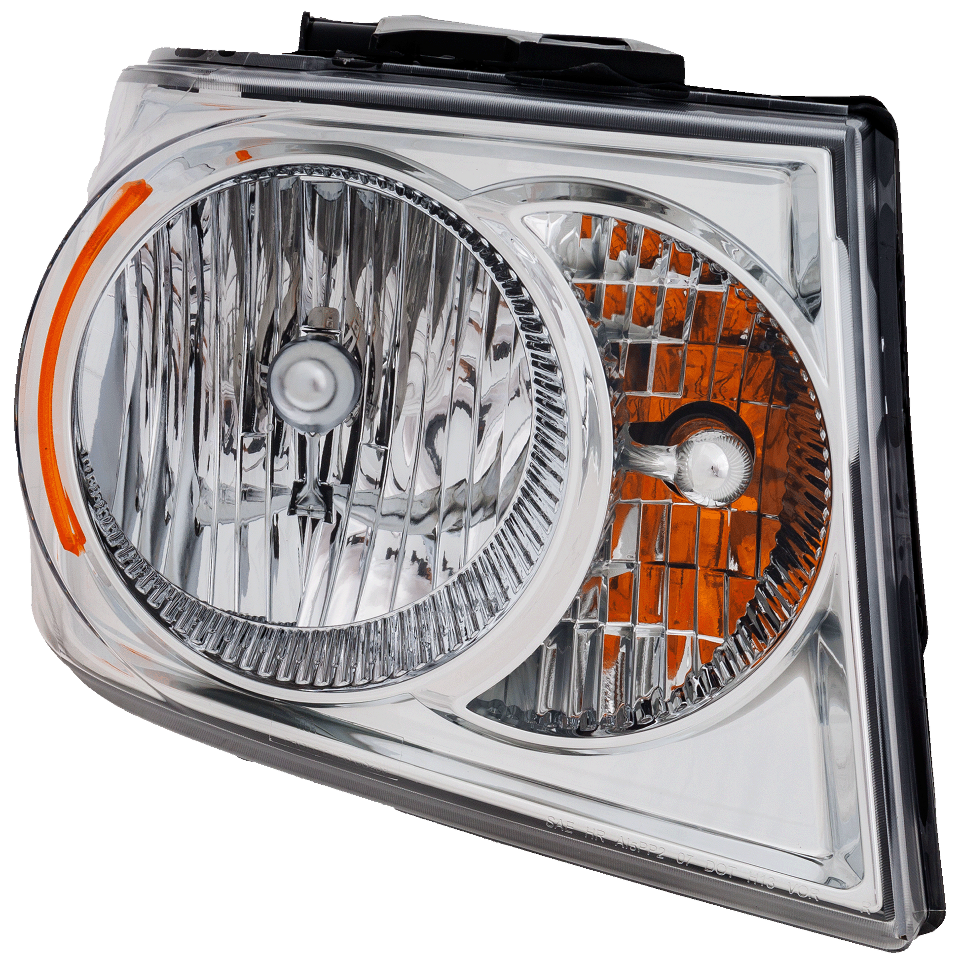 DURANGO 07-09 HEAD LAMP RH, Assembly, Halogen, Chrome Interior