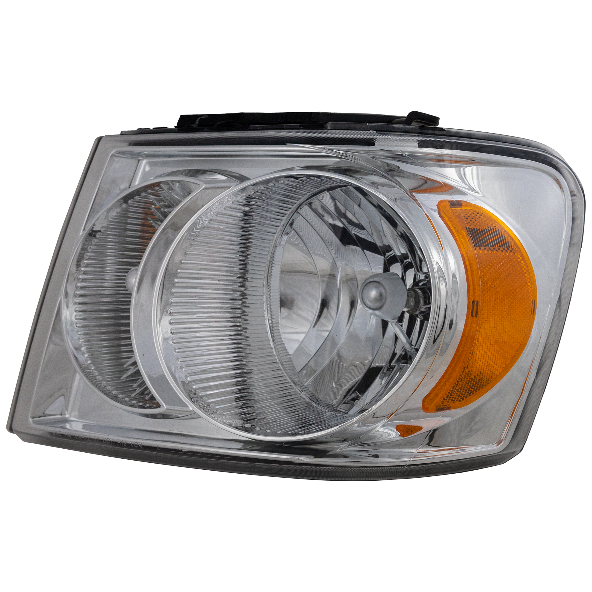 DURANGO 07-09 HEAD LAMP LH, Assembly, Halogen, Chrome Interior