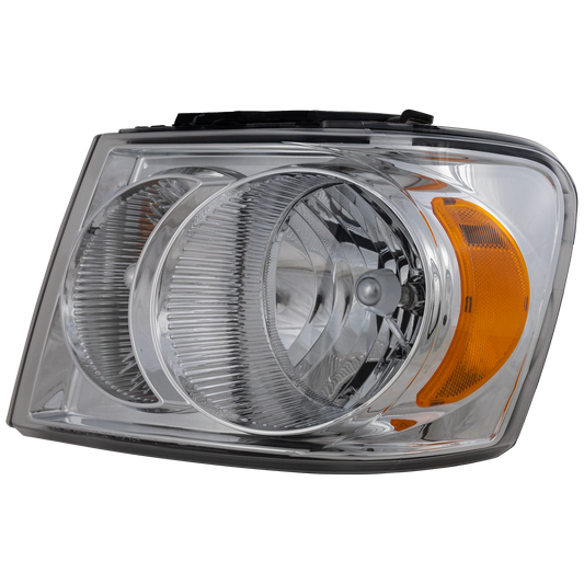 DURANGO 07-09 HEAD LAMP LH, Assembly, Halogen, Chrome Interior